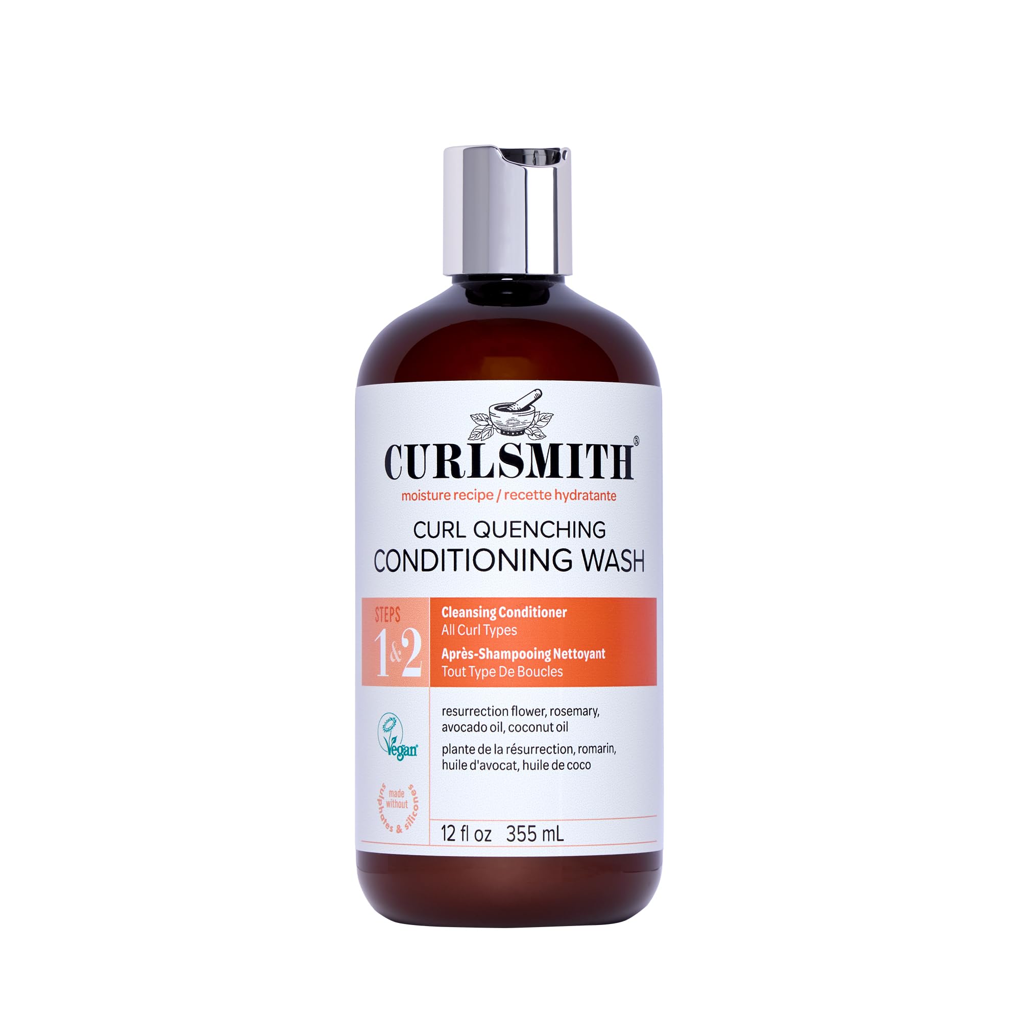 CURLSMITHCurl Quenching Conditioning Wash - Vegan Cowash 2 in 1 Conditioner and Shampoo for Wavy, Curly and Coily Hair (350ml)
