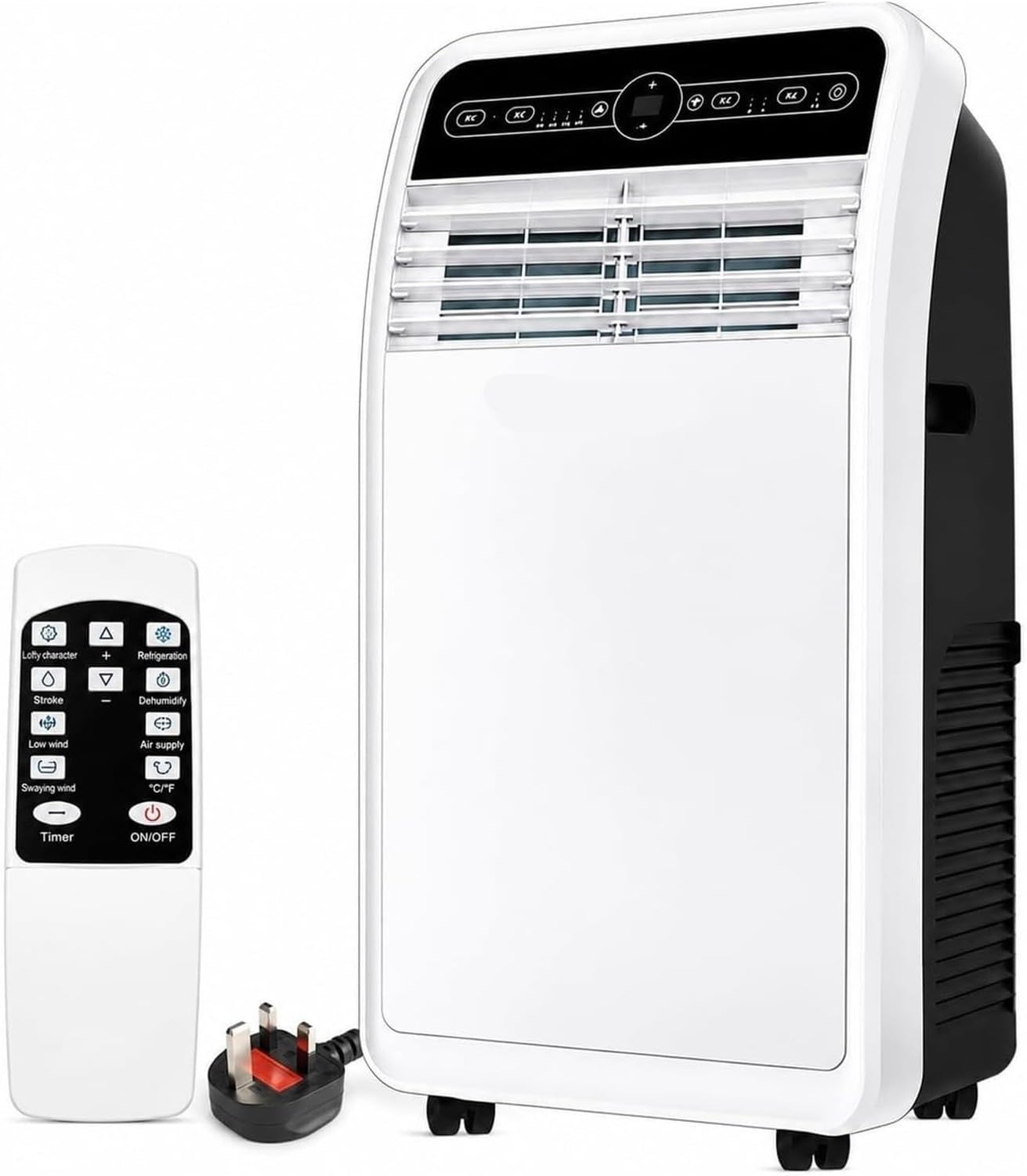 LCAIHONG 18000 BTU 3-in-1 Portable Air Conditioner with Cooler, Dehumidifier, Fan Functions, 24H Timer, Remote Control