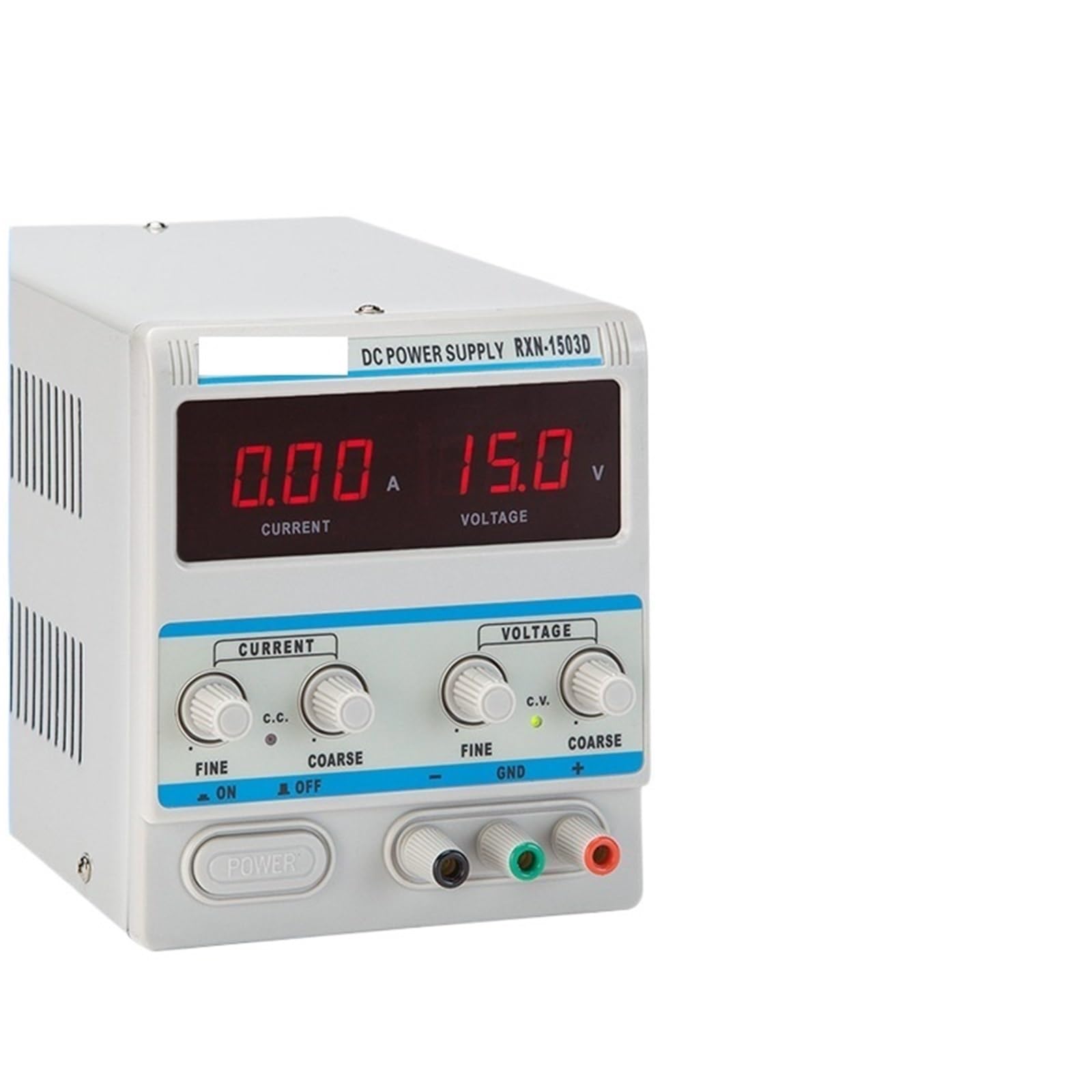 fuente de alimentación CC, Prácticas de reparación lineal, fuente alimentación regulada y ajustable CC, con cable salida incluido(TXN-1502D 0-15V0-2A)