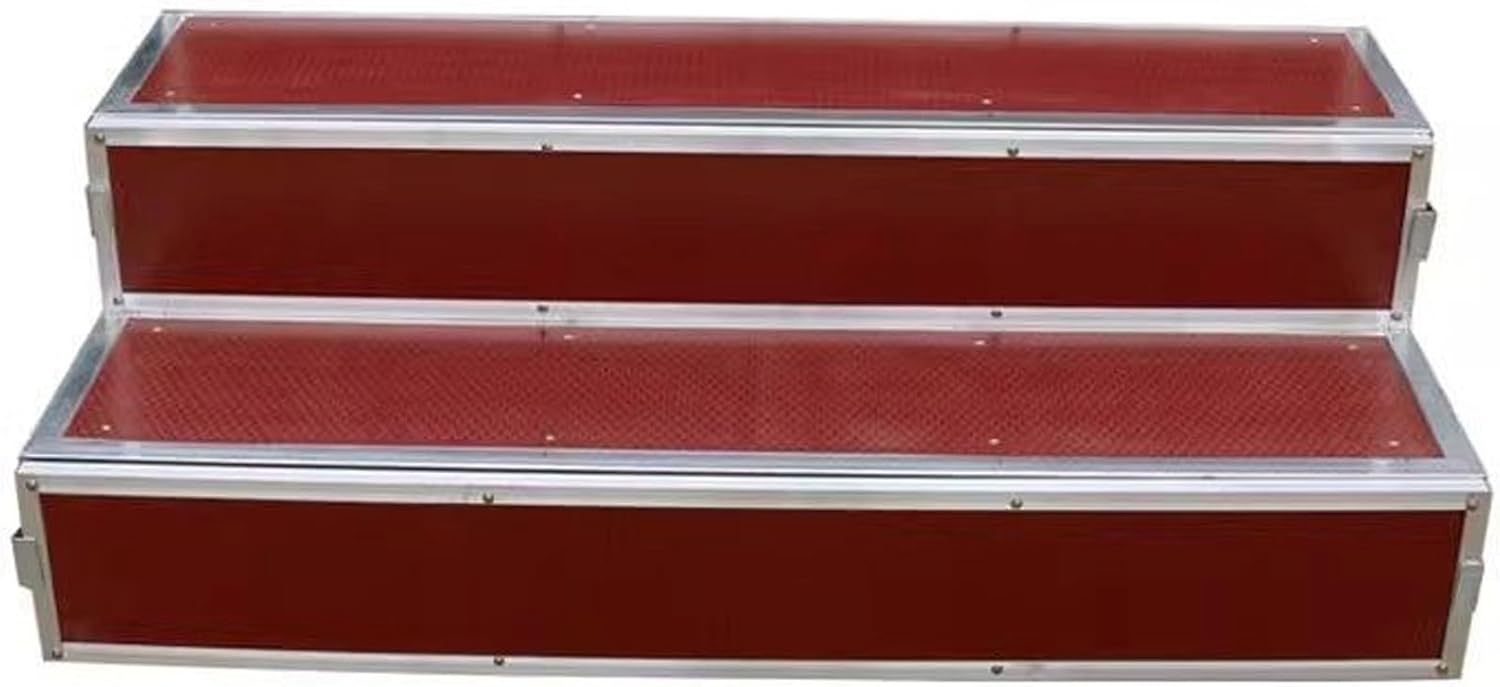 Portable 3-Step Choral Risers with Anti-Slip Surface, Multi-Layer Plywood Stage Platform for Events, Parties, Performances & Speeches (120x60x40cm/47x24x16in)