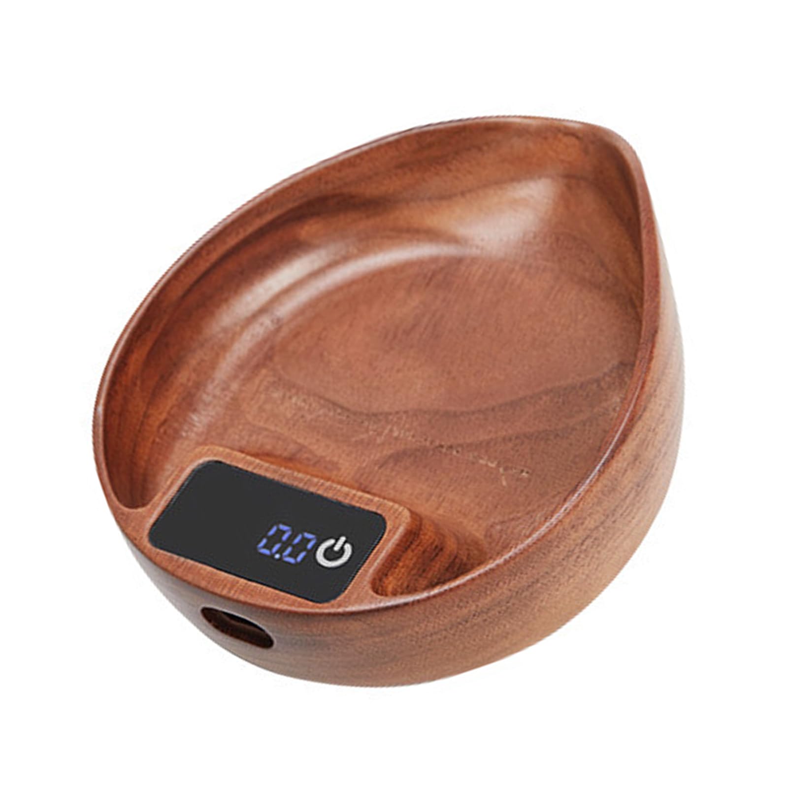 Tsophreniq Electric Espresso Scale Kitchen Wood Texture Coffee Weighing Tray Kitchen for Brewing