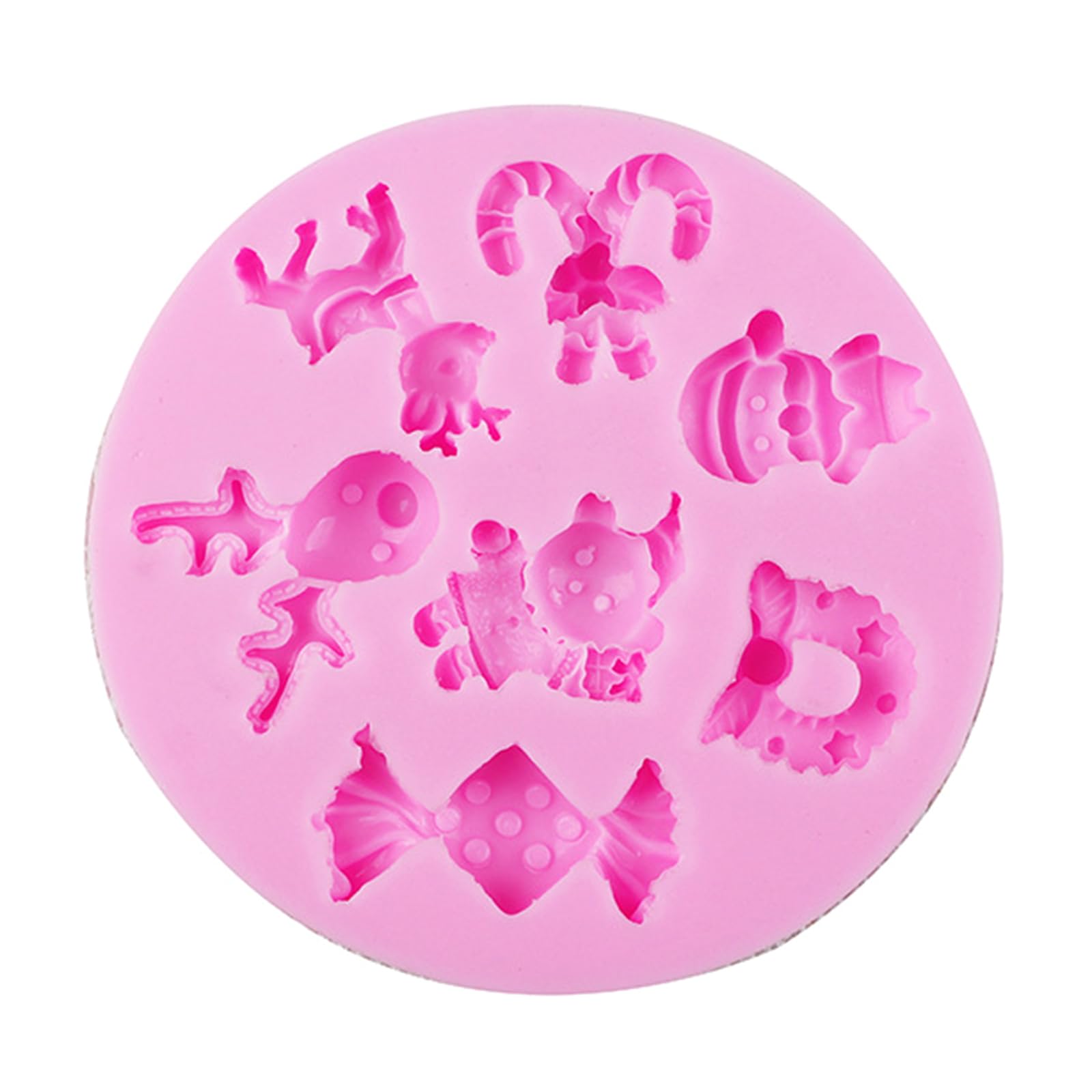 MICFENY Christmas Santa Silicone Baking Tool Fondant Cake Decorating for Making Chocolate, Candy, Candle, Soap