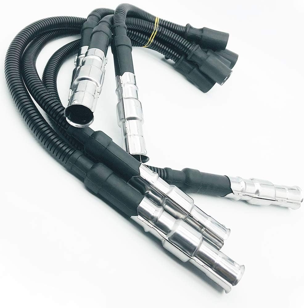 1 Set of Ignition Wire Set Spark Plug Wire Compatible with Mercedes-Benz Smart Fortwo Cabrio Coupe City-Coupe Roadster Coupe (450) 0.6 0.7 L3 1998-2007 Replaces OEM 002576V002