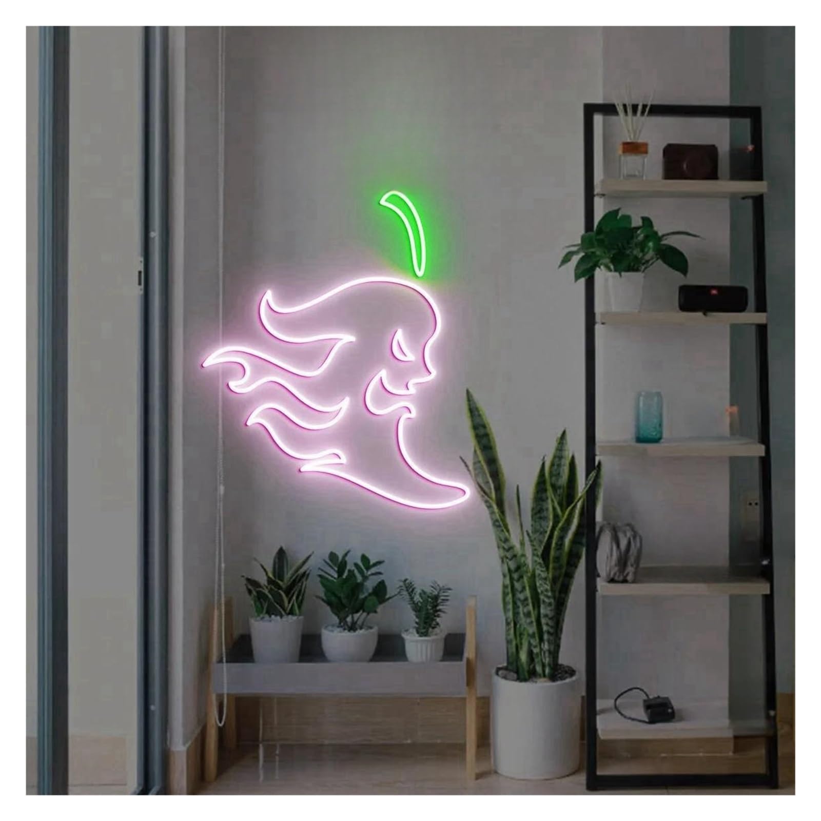 Lemst E Signs Lamp Pepper Neon Sign Chili Light For Bedroom Gam Room Shop Restaurant Bar Club Hom Persinalized Wall Art Decor 40Cmx28cm(E)
