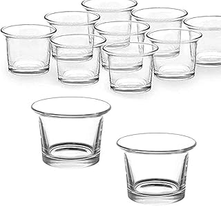 None Branded Clear Chunky Glass Lip Votive Candle Holders Tealight Votive Cups for Wedding Proposal