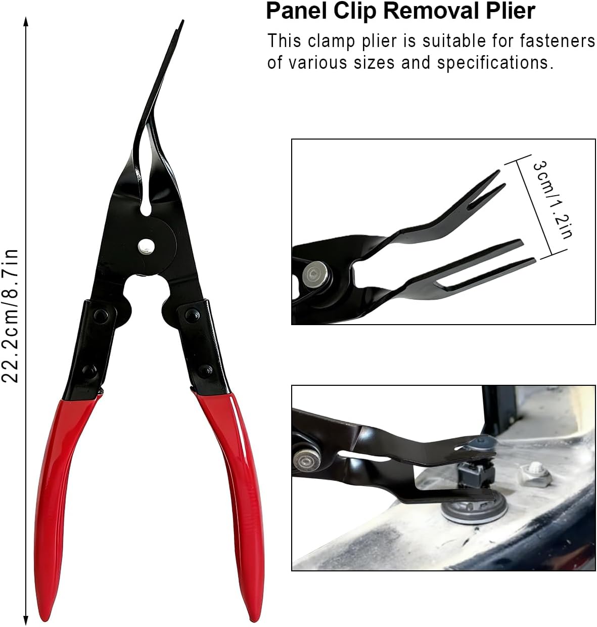 8Pcs Fuel Line Pliers Set, Fuel Line Disconnect Plier Tool Set | Fuel Line/Hose Clamp/Removal Pliers, Electrical Disconnect, Push Pin Tools, Relay Puller/Panel Clip Remover & Filter Caliper