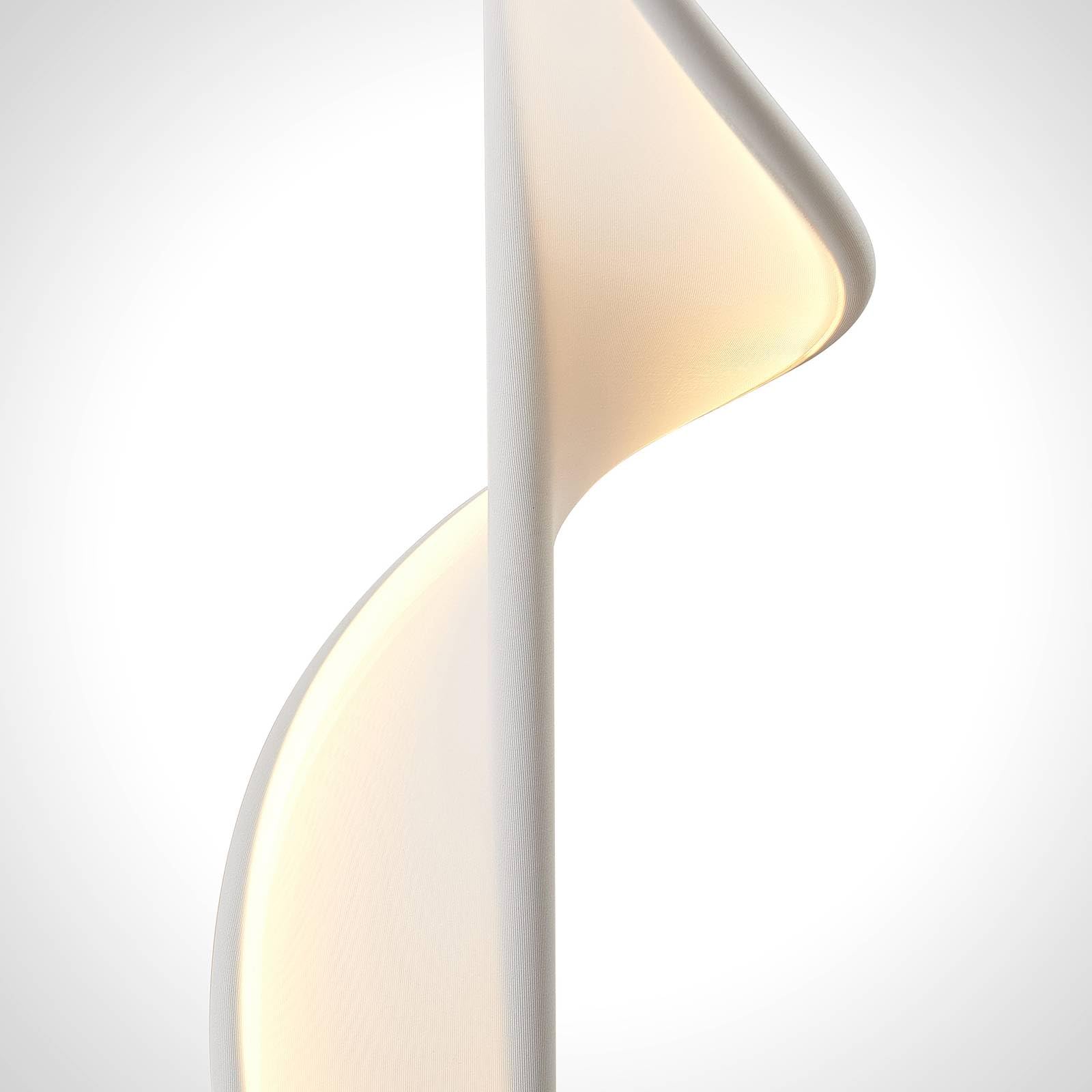 Lucande LED Stehlampe Edano dimmbar (Modern) in Weiß aus Textil (1 flammig,) - Stehleuchte Floor Lamp Standleuchte Wohnzimmerlampe Wohnzimmerleuchte