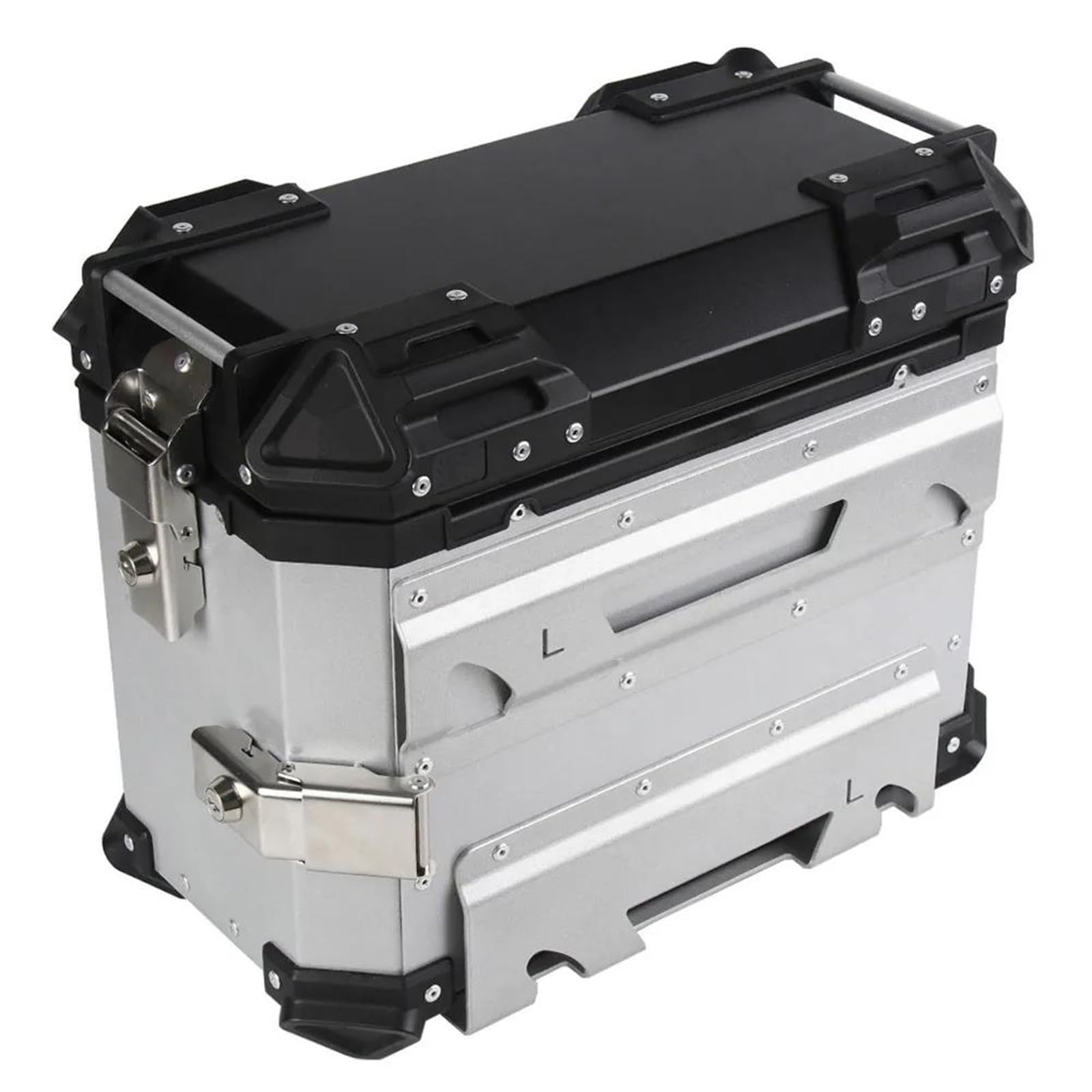 Caja de Equipaje para CFMOTO 800MT MT 800 38L 45L Maleta Lateral De Aleación Aluminio para Motocicleta Caja Herramientas para Maletero Accesorios(Silver,38l)