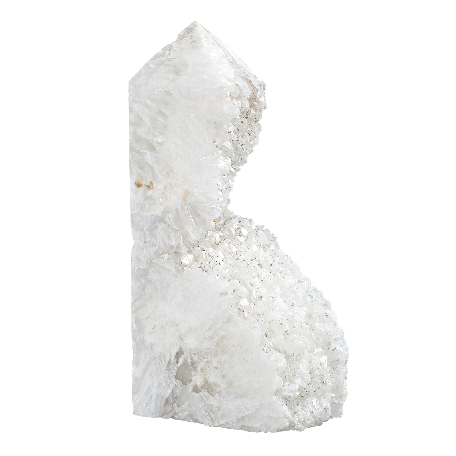 KYEYGWO Natürlicher Bergkristall Druse Rohsteine Unregelmäßiger Quarzkristall Cluster Specimen Reiki Heilstein Meditation Home Decor, 401g-500g