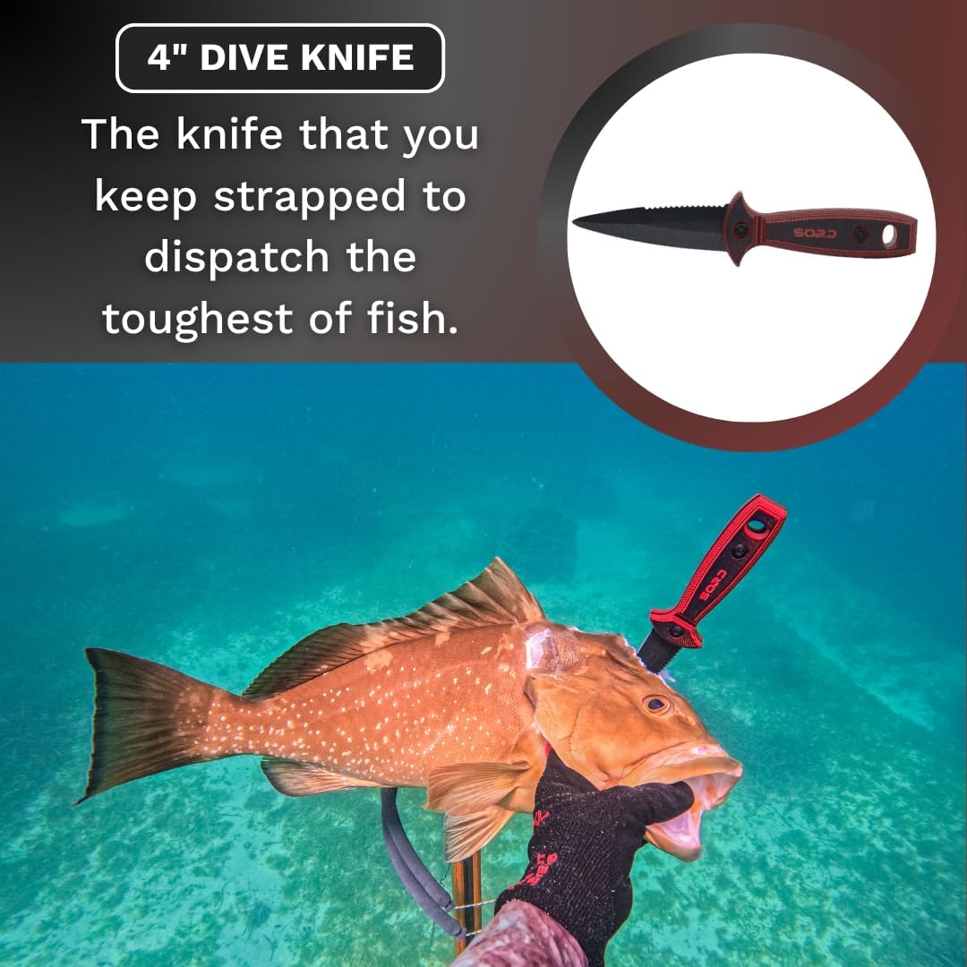 SORD Dive & Fillet Knife Set - Premium Gift Boxed Knives for Fishing, Free Diving, and Spearfishing - Knives Sold in Separate Boxes