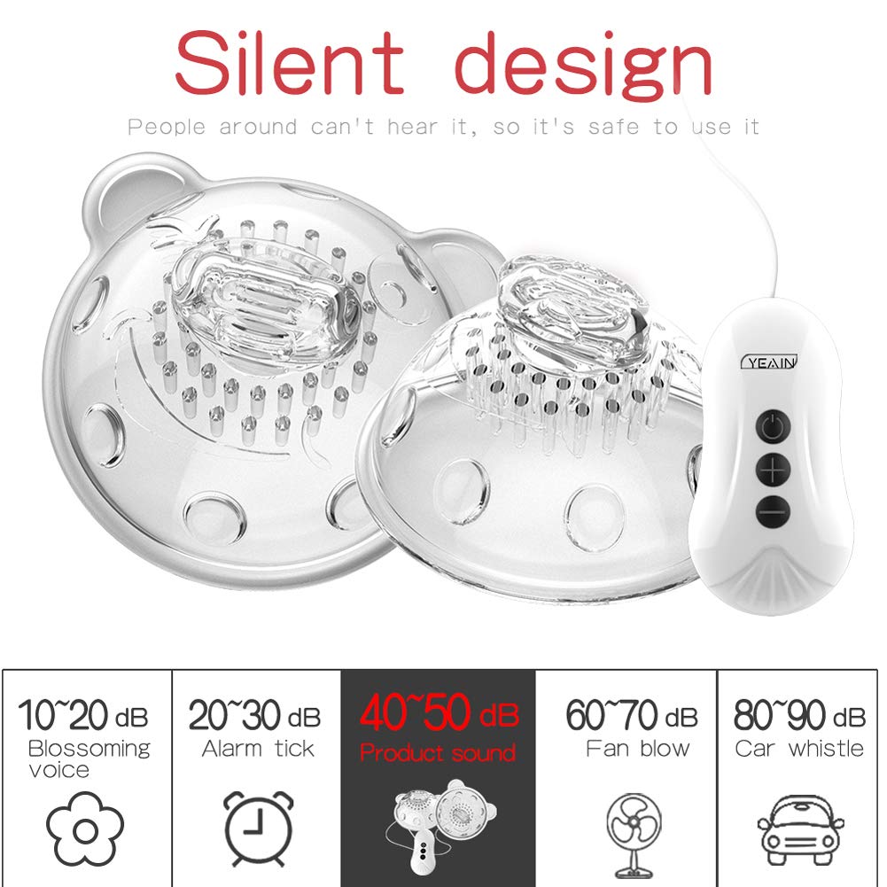Sucker à TéTons Vibromasseur, Jouets Sexuels pour Stimuler Le Clitoris et Les Mamelons et la Poitrine avec 10 Modes De Vibration, Sex Toys pour Couple/Femme/Homme,Clear