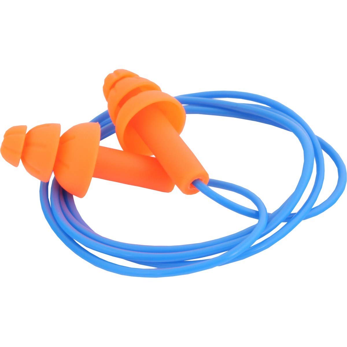 UCi EP001C Tapones para los oídos reutilizables con cable 30 SNR Caja de 100 unidades, color naranja
