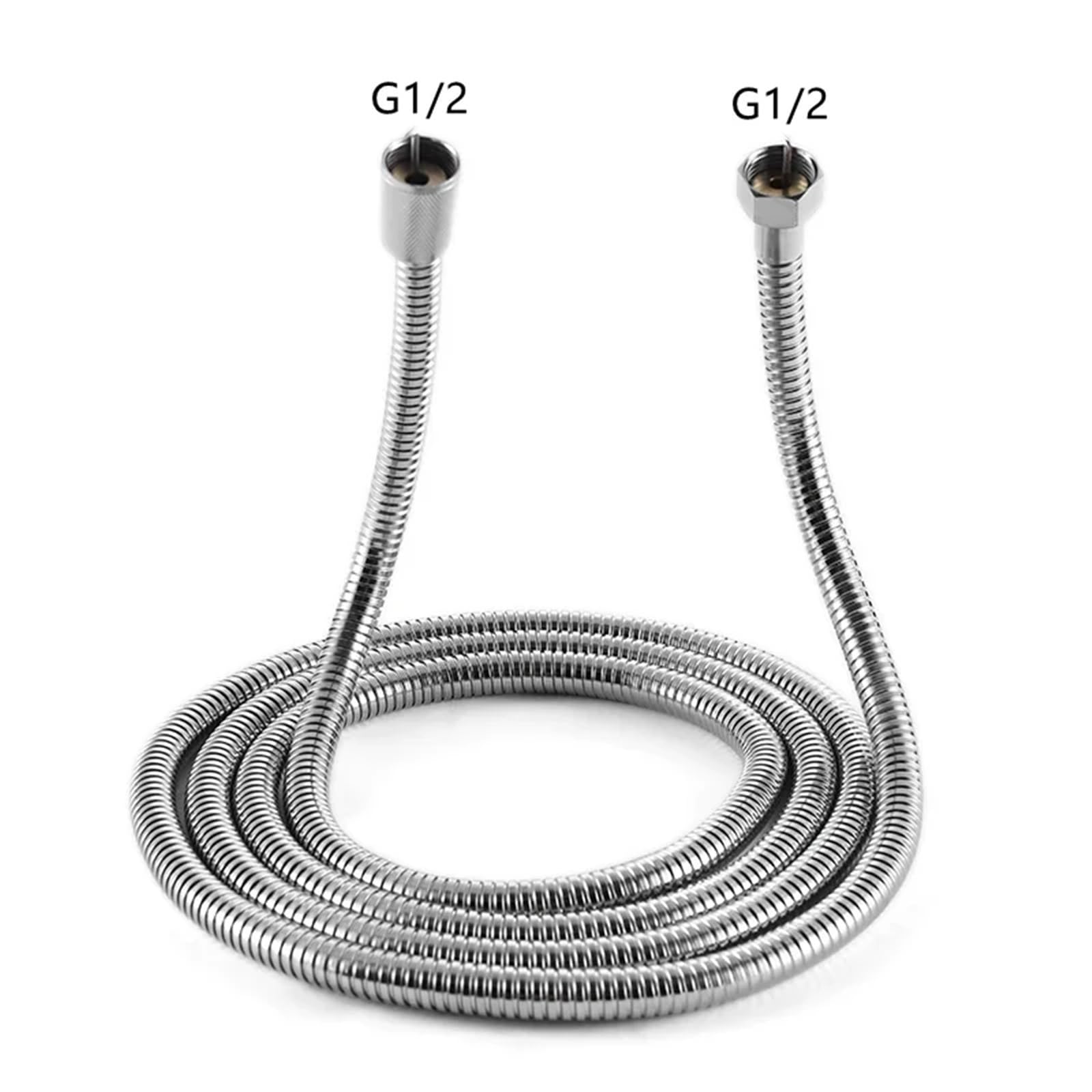 Manguera de ducha de repuesto, Manguera de Ducha 304 Acero Inoxidable Plata Negro 2.0-3Metros(Black,2.5M)