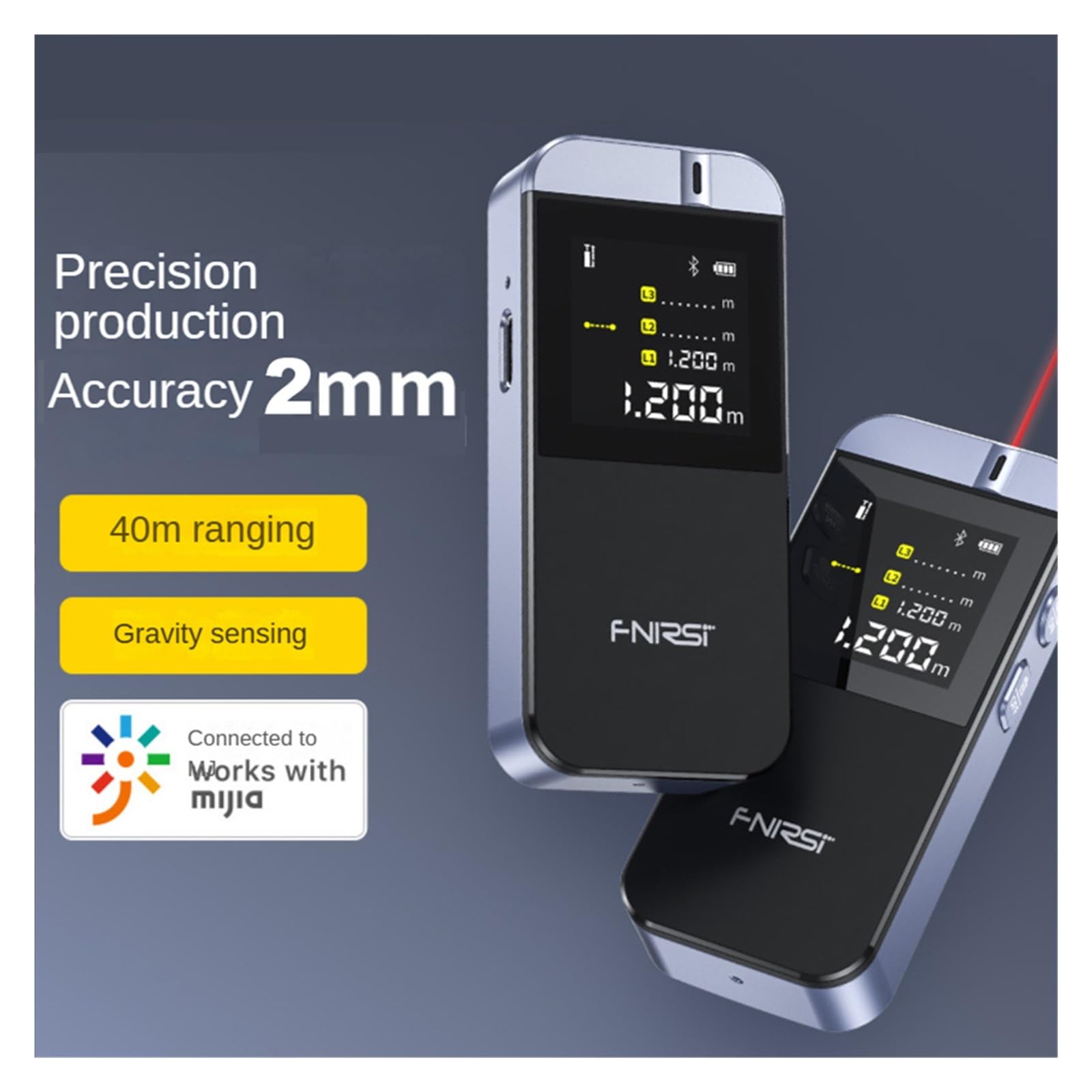 Medidor de Distancia láser Inteligente IR40, Cinta métrica 40M, medidor Digital, aplicación, telémetro preciso Precisión Flexibilidad Medición
