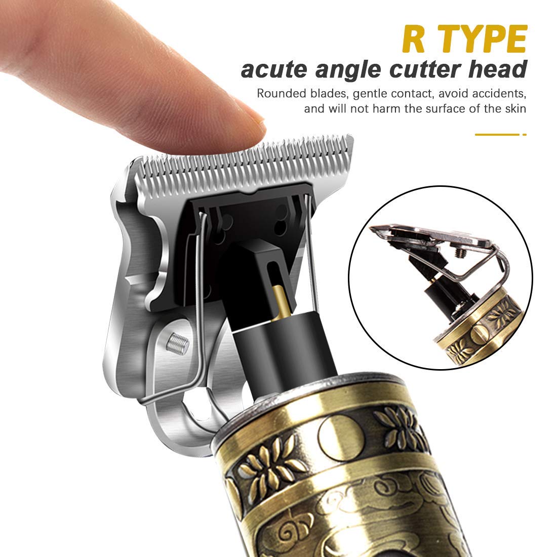 EKUPUZ Hair clippers for men - hair clippers for men professional,120 Minutes Durable T9 Rechargeable Cordless Close Cutting T-Blade Trimmer Men Hair Cutting Machine (2, Bronze) 1