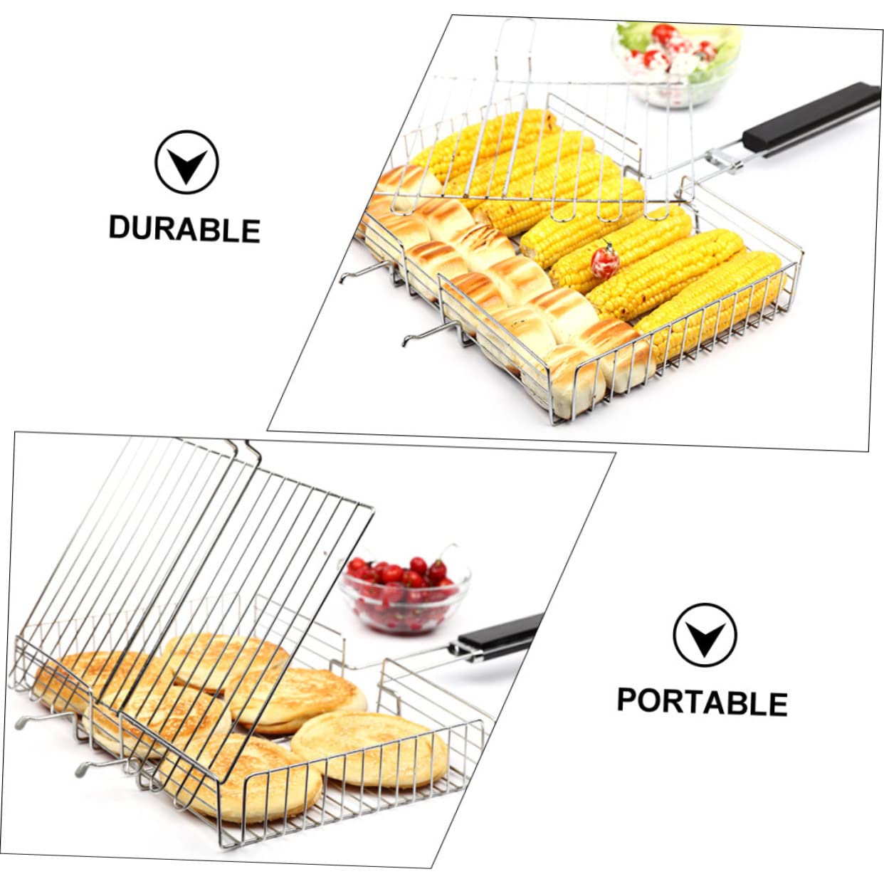 BESPORTBLE 1pezzi Barbecue Inossidabile per Pesce e Utensile da Cucina Resistente per Grigliate all Aperto per Feste e Campeggio
