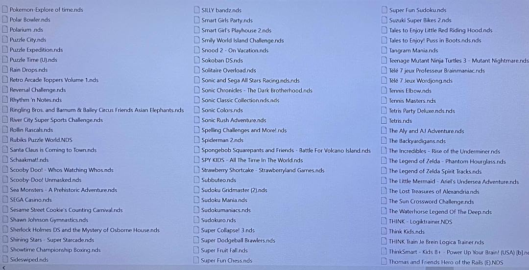 500 in 1 DS Game Card SDHC Will Work on DS DSI DSIXL 2ds 2DSXL 3DS 3DSXL - Image 5