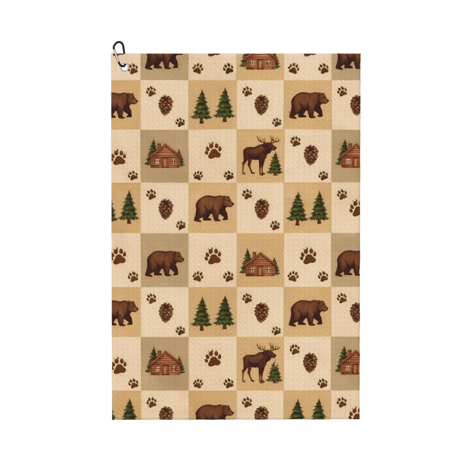 BSDFGSDD Bear Moose Vintage Wood Golf Towel 24 x 16 inches