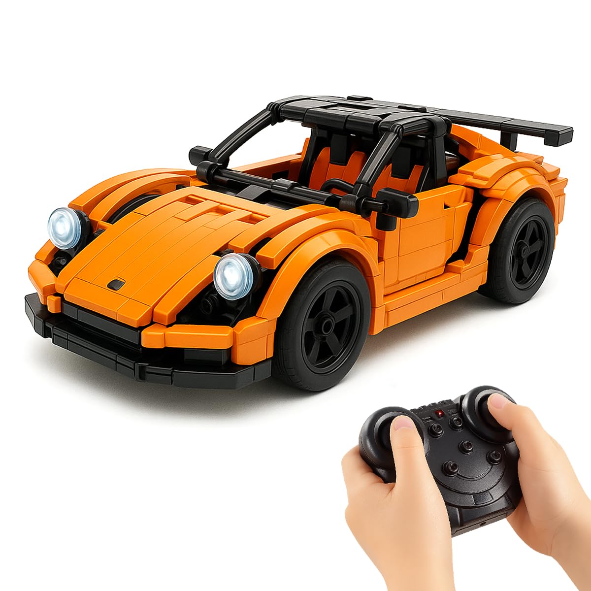 Toyana 421 PCs RC Car Building Kit – Remote Control Racing Car DIY Construction Set, STEM Engineering Educational Toy, Build Your Own Motorised Car Indoor Activity Gift for Boys & Girls Age 6+