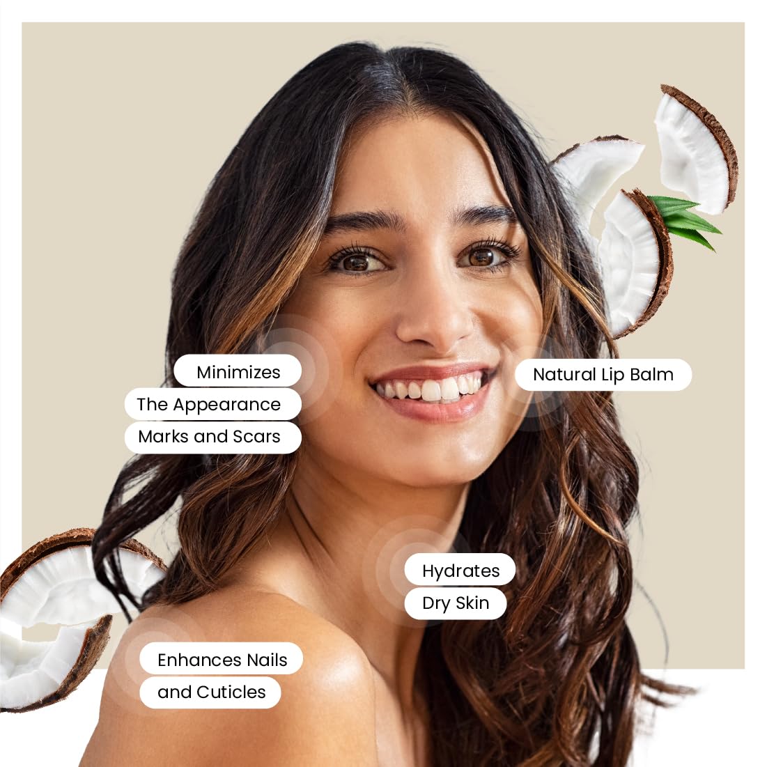 Aceite de Coco Orgánico Hidratante Natural para Cabello Sano y Piel Radiante