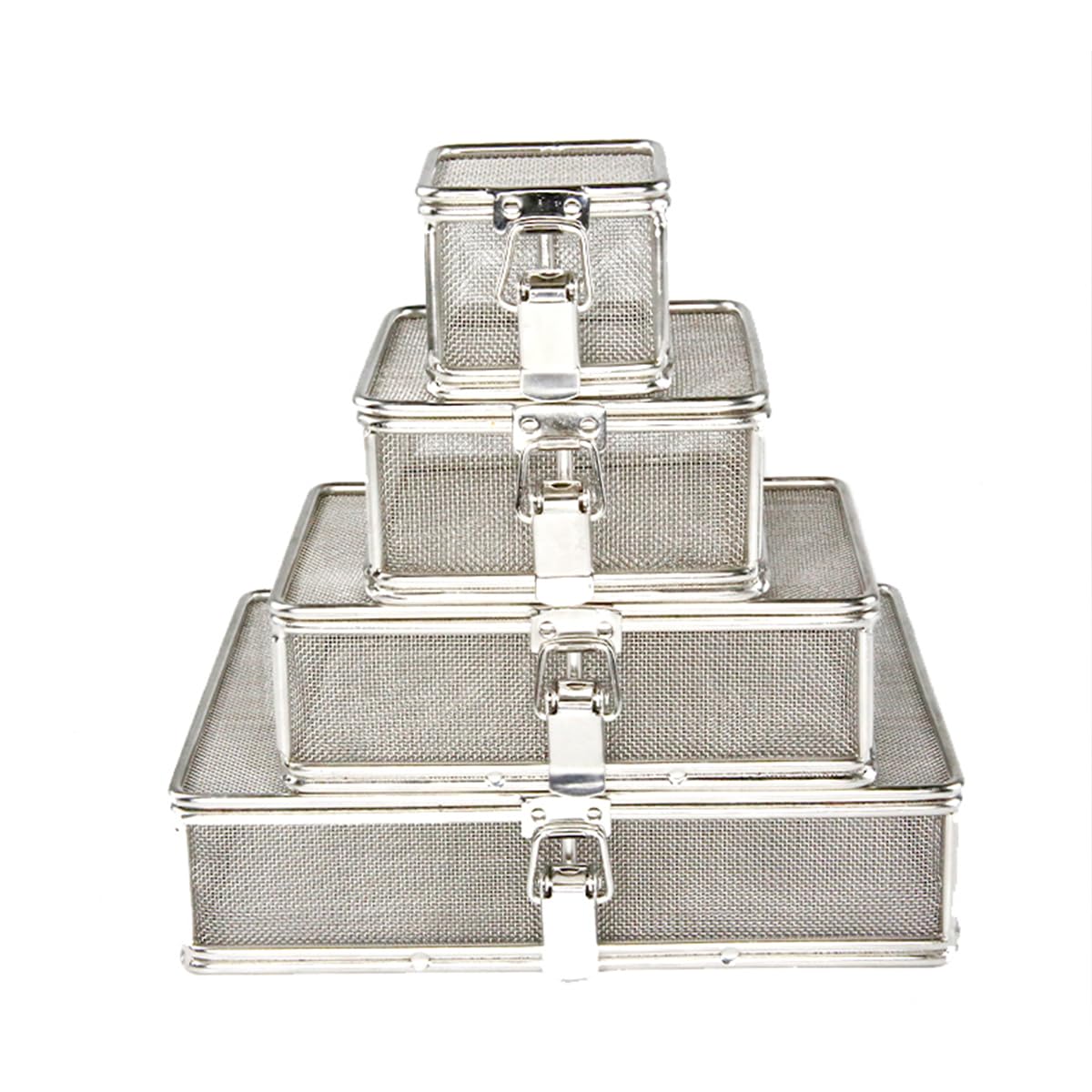 304 Edelstahl Desinfektionskorb, Instrumentenschale und Mesh Perforierte Körbe Sterilisationstray mit Deckel, Quality Industries Industriekorb Zum Waschen von Teilen, WWFKWEMK, a, 15 * 10 * 5cm