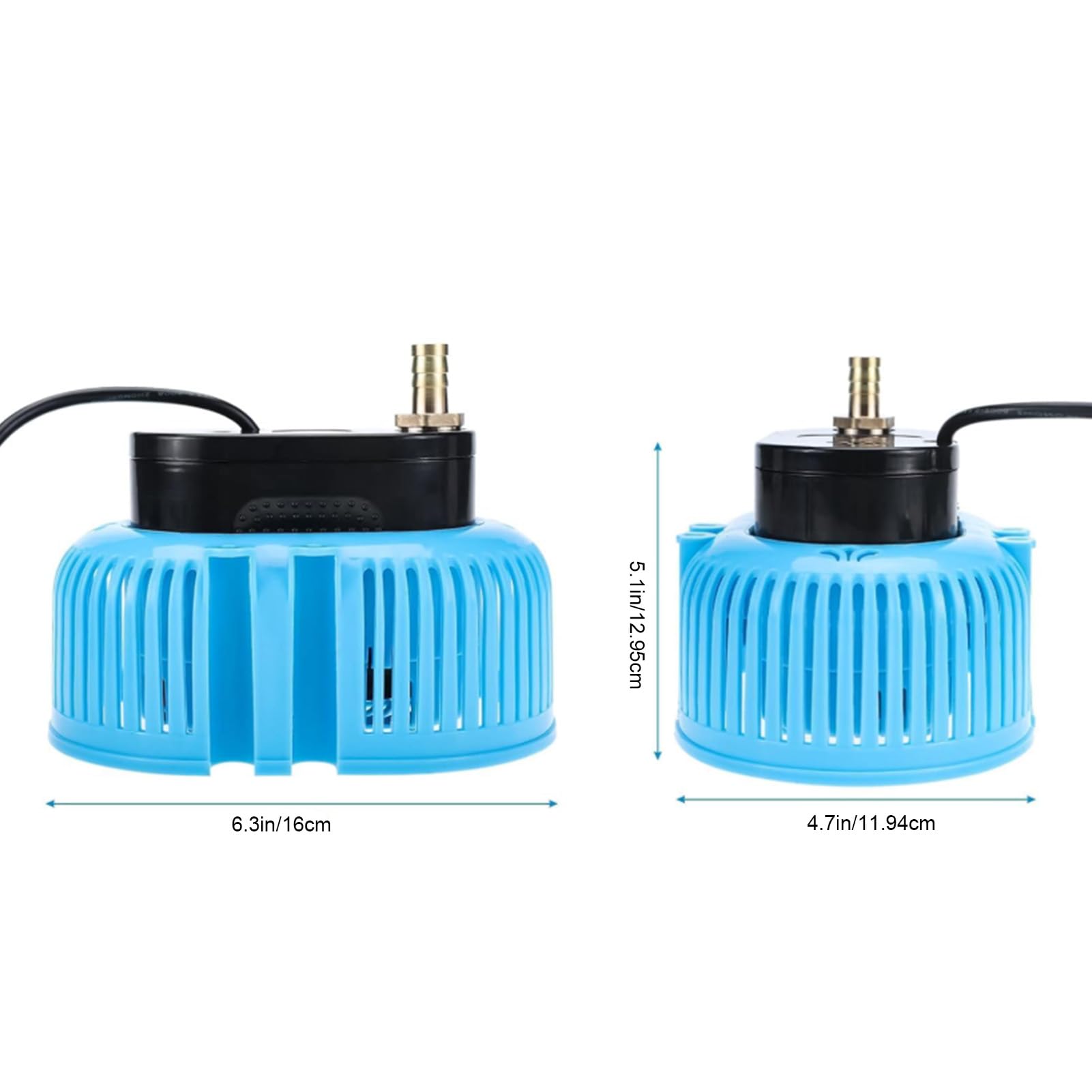Luocute Bomba de Cubierta para Piscina, Bomba de Agua Sumergible Automática de 850 GPH con Manguera de Drenaje de 16 Pies y 3 Adaptadores, para Piscinas sobre el Suelo, Sótanos (Enchufe europeo