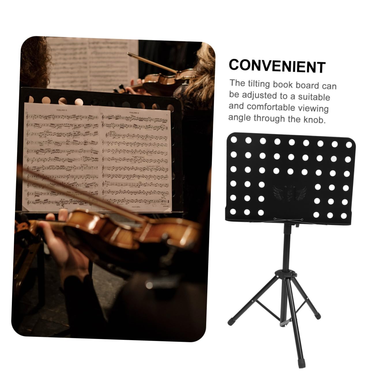 TOYANDONA 1 Pc Atril plegable para partituras accesorios de mesa soporte de música plegable trípode estante de música retráctil suministro de música atrevido estante plegable abdominales