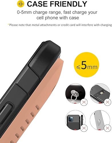 Miniatura 5 de KLOKOL Cargador inalámbrico rápido de 15 W, soporte de carga inalámbrico de 10 W, compatible con iPhone 14 13 12 11 Pro XR XS 8 Plus Galaxy S22 S21