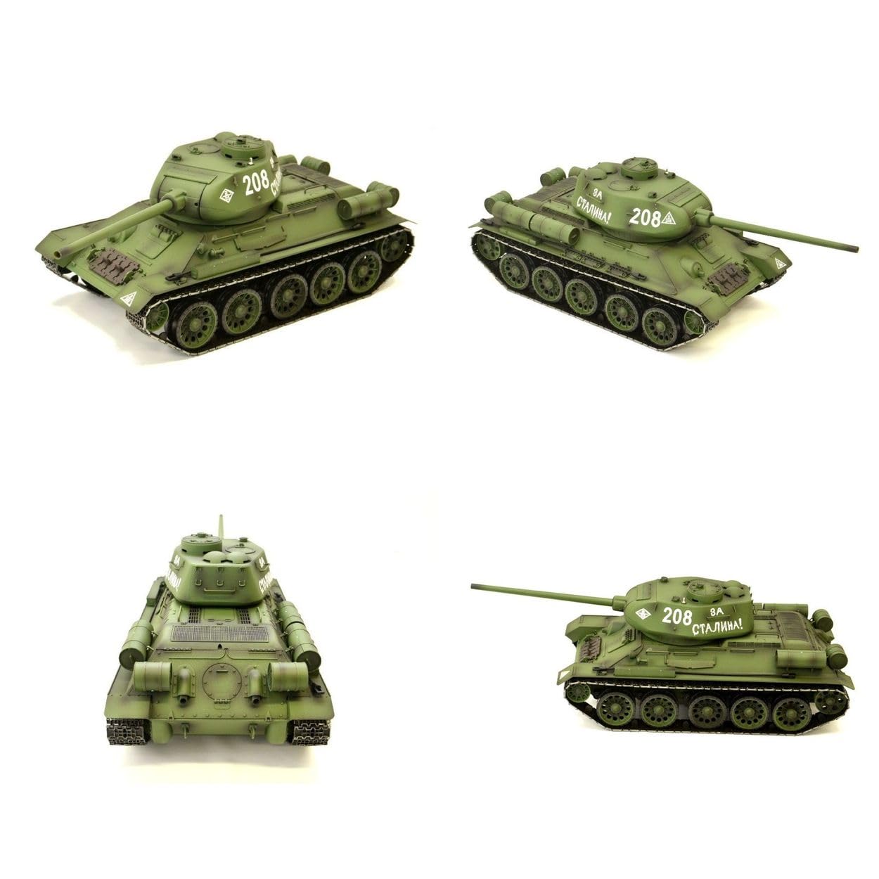 ES-TOYS Zdalnie sterowany czołg rosyjski T-34/85 1:16 Heng Long - dym i dźwięk + stalowa przekładnia i 2,4 GHz - V7.0