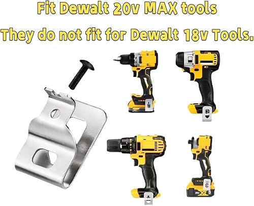 Miniatura 4 de N268241 N086039 (6 unidades) Juego de clips de herramientas de acero inoxidable con tornillos compatibles con Dewalt 20V Herramientas eléctricas