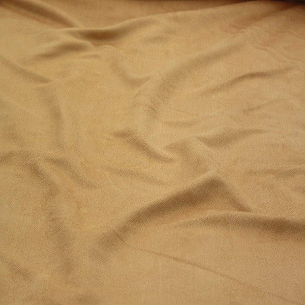 Matière faux daim luxe suédine beige 225g haute couture ameublement