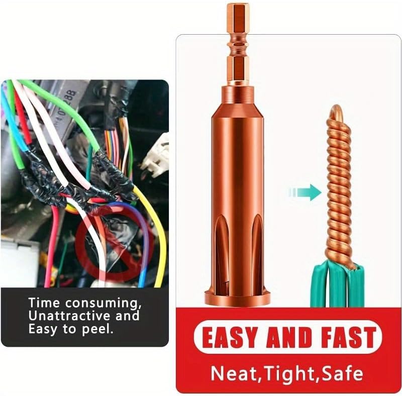 Universal Wire Twisting Tool Cable Wire Stripper and Twister Wire Stripping Tool for Electrician by Drill Driver or Manually (green)