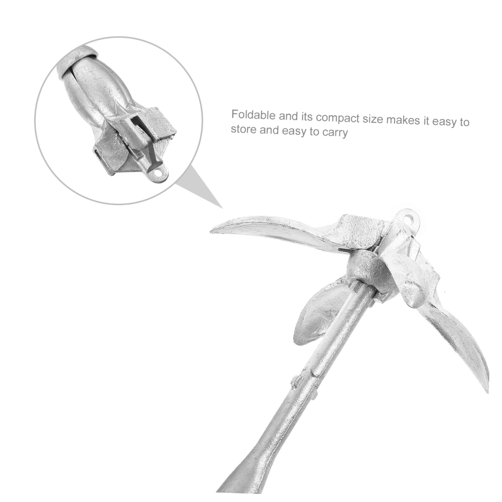 Ancla Plegable de Metal de 4 Garras para Kayak y Canoa