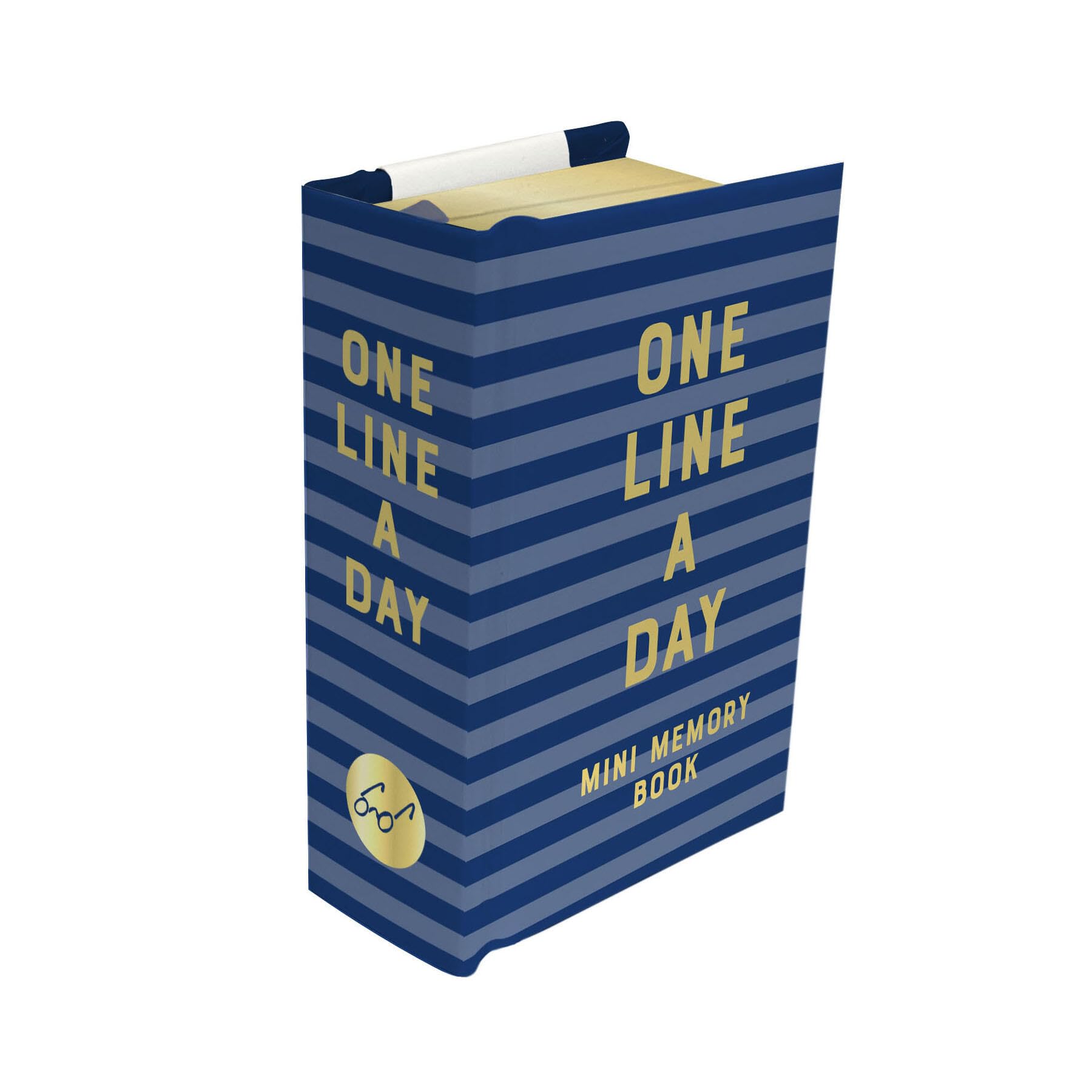 Navy Stripes Mini One Line a Day: A One-Year Memory Book