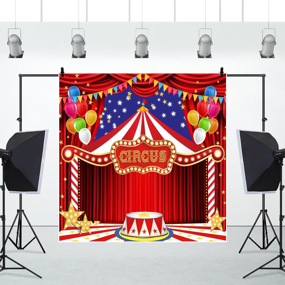 Zirkus-Karnevals-Hintergrund 3x2,4 M – Bunte Fotowand Für Mottopartys