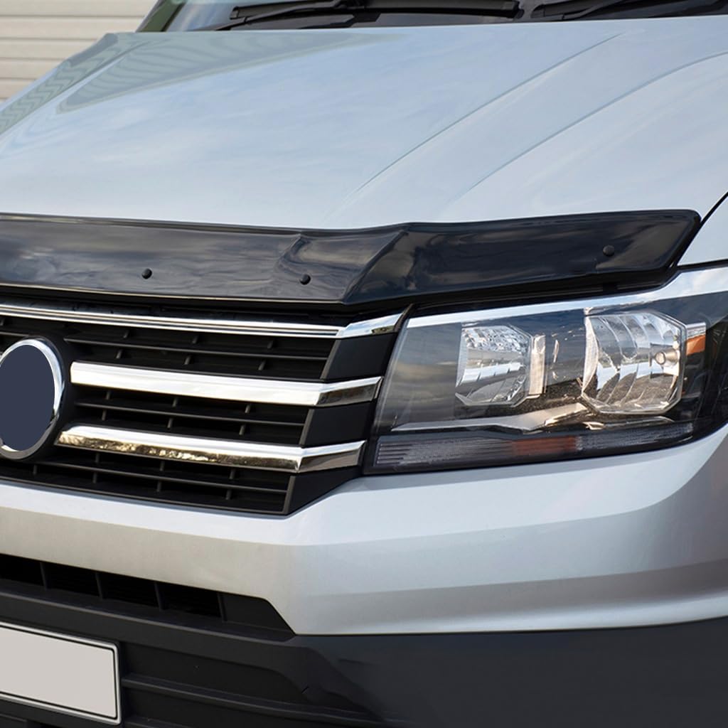 Protector de Capó Delantero para Volkswagen Crafter 2017+, Deflector y Protector de Piedras, Color Negro