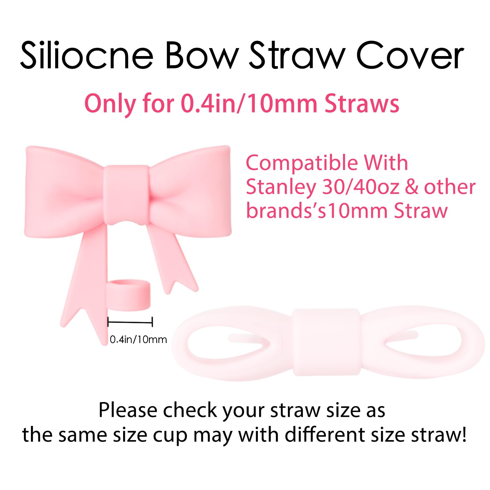 Oddyami Stanley Cup Accessories Set - Silicone Boot & Bow Straw Cover For 30oz & 40oz Tumblers (Nectarine) - View #8