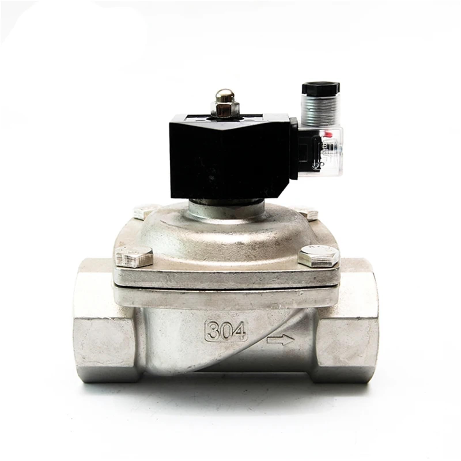 2" Normally Closed Stainless Steel Solenoid Valve Waterproof with LED Power Indicator 110V AC(NPT-110VAC-VITON-SEAL)