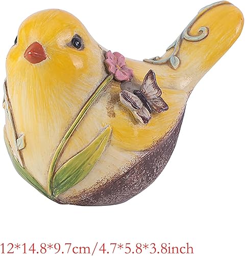 Miniatura 2 de Estatuas de pájaros de resina, figuras de pájaros pintadas a mano, estatua de pájaro, decoración de estantes, escultura de animales divertidos,
