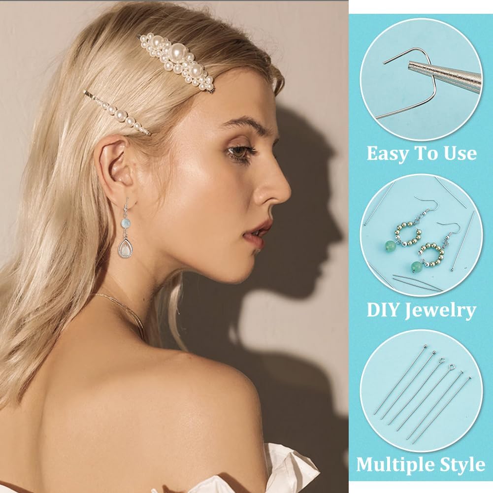 PH PandaHall 600pcs 2 Inch Head Pins & Eye Pins, 304 Stainless Steel 21 Gauge Craft Pins for Jewelry Making