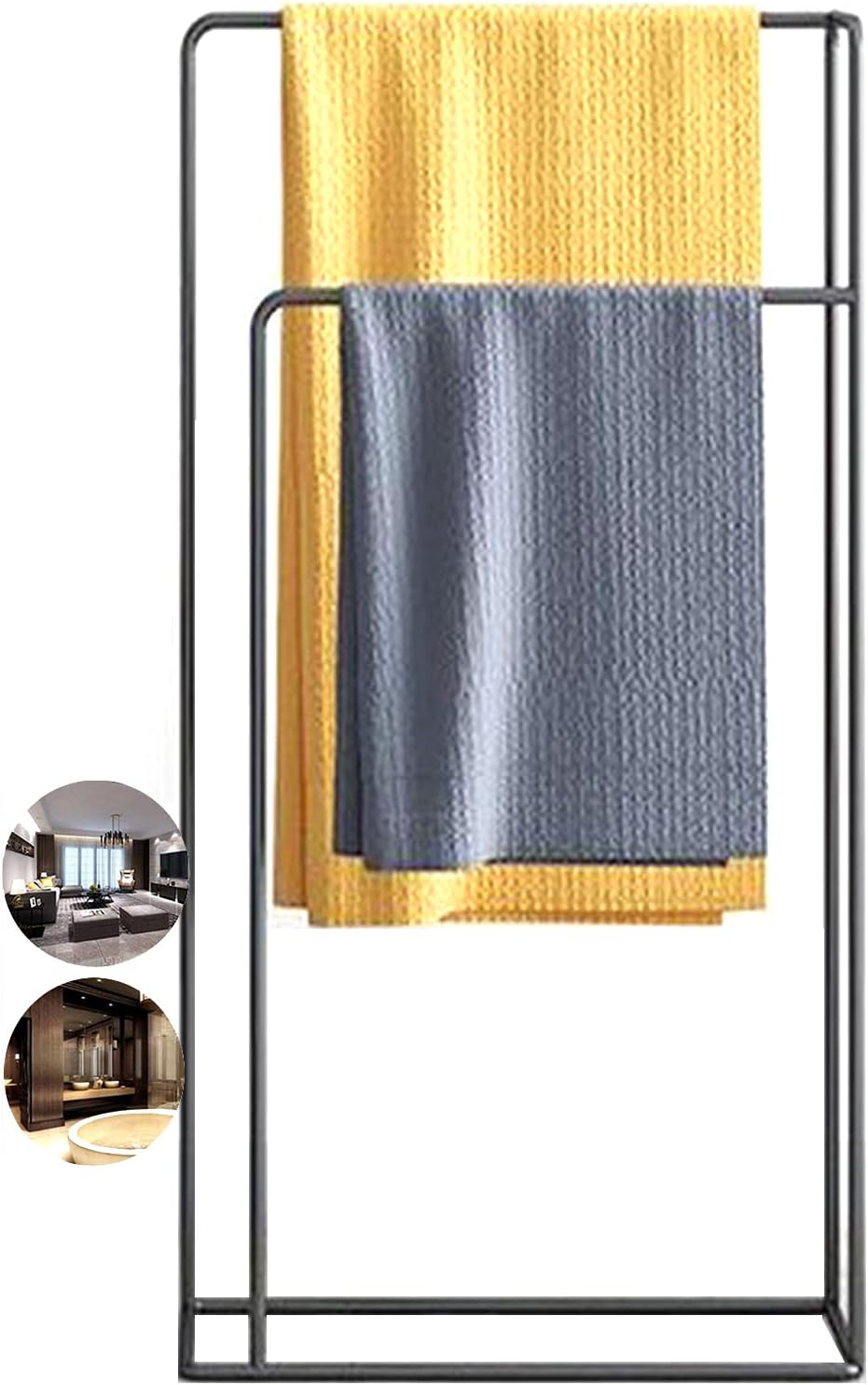 WXXGY Freestanding Towel Ladder Rack,Metal Stand Alone