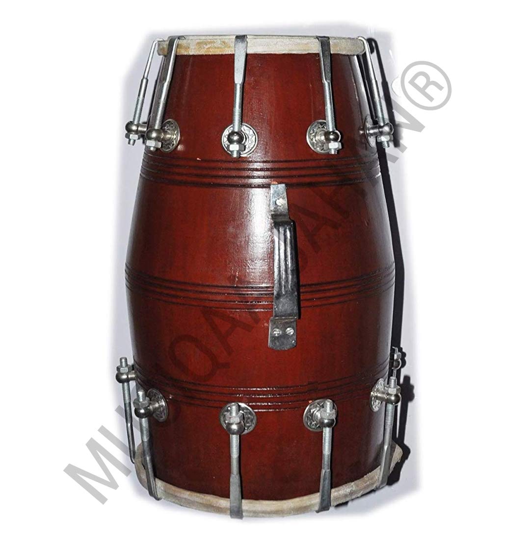 Music World Musiqaa Jahan 001 Nut Bolt Sheesham Wood Handmade Dholak