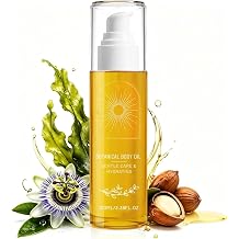 Botanical Body Oil,Wakame Algae, Brazil Nut Passionflower Seed Oils, Lightweight Firming Massage Oil for Smoother-Looking Skin Cellulite Appearance, Non-Greasy Hydrating Body Oil 100ml