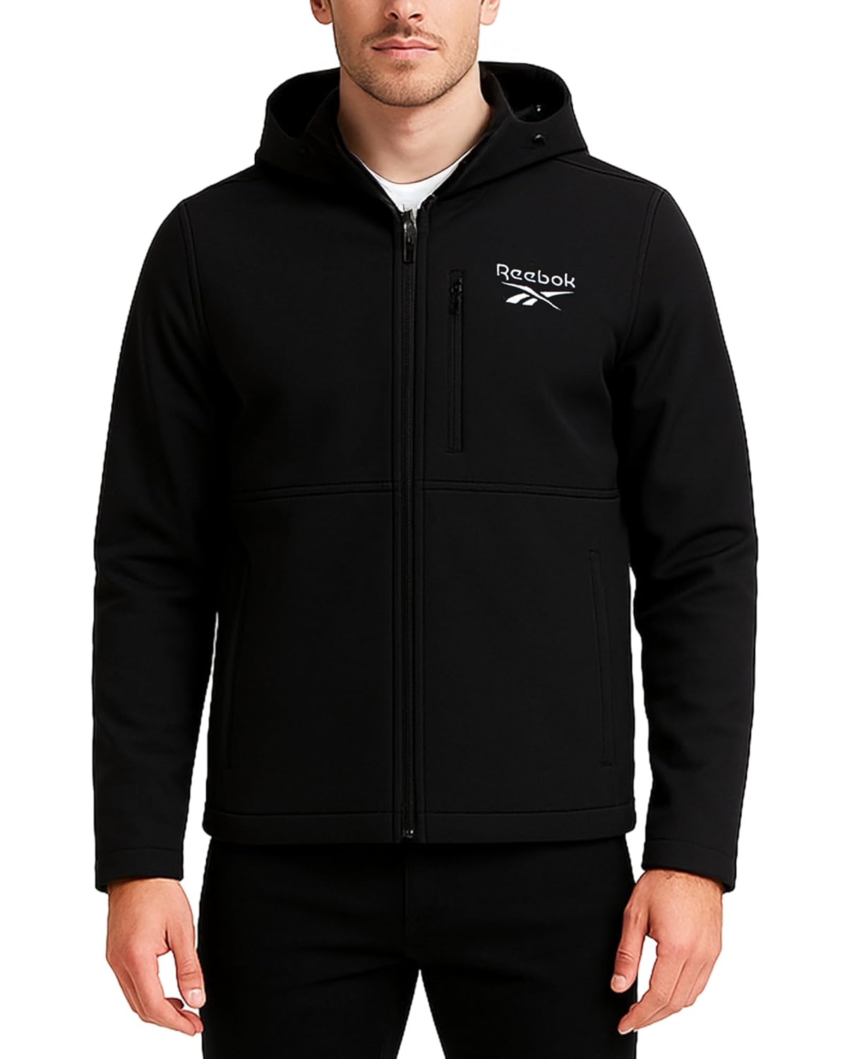 Reebok Jaqueta masculina – Jaqueta macia forrada com lã resistente ao clima – Casaco casual leve para homens (M-2GG)