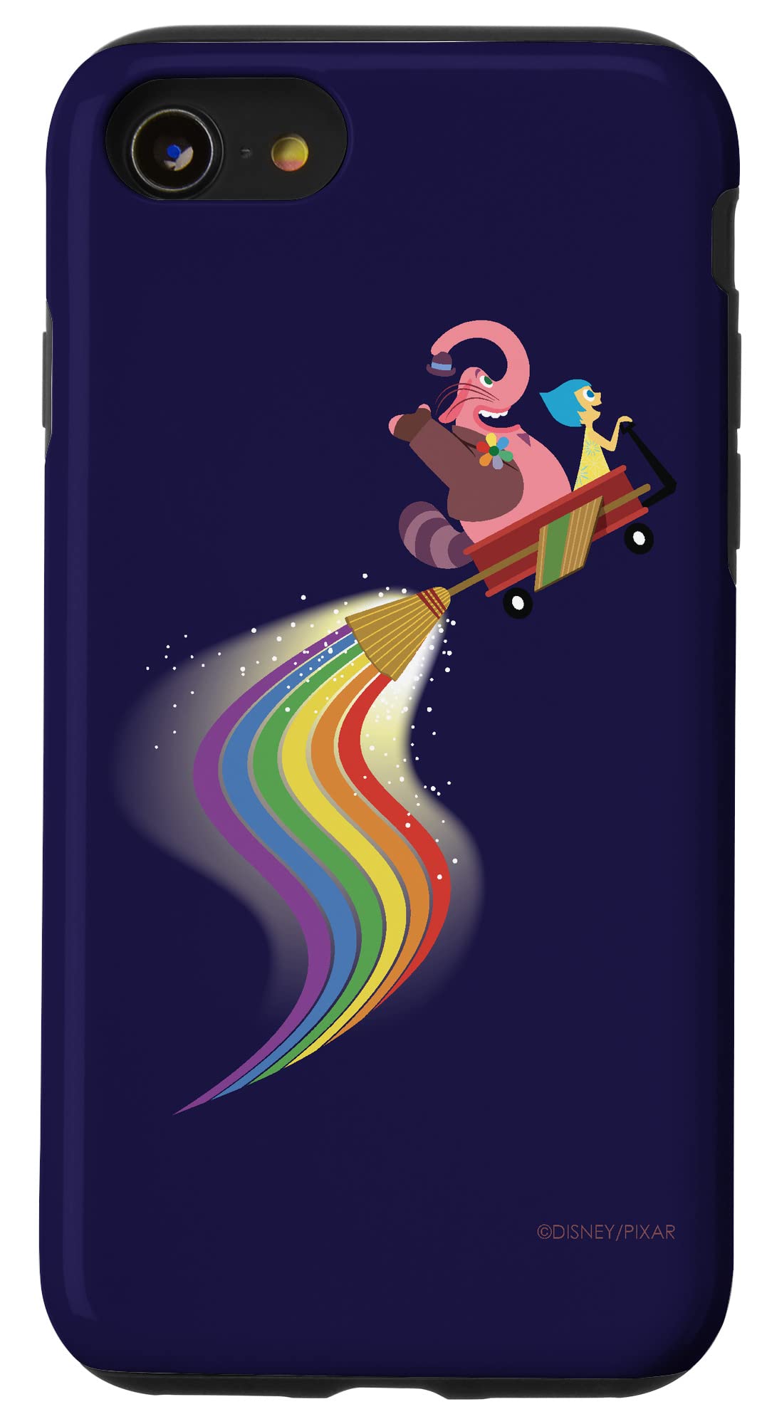 Custodia per iPhone SE (2020) / 7 / 8 Disney e Pixar Inside Out Bing Bong and Joy Rainbow