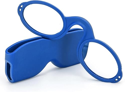 REAVEE Lentes de lectura ultra delgados sin brazos para hombres y mujeres, lectores pequeños y planos, tamaño de bolsillo compacto con soporte