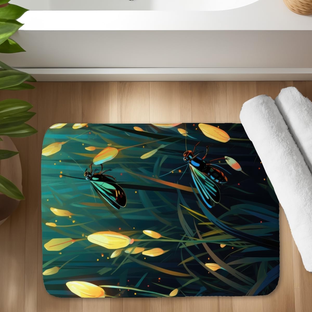 MWW C1BM1724OM5PCQ 17 x 24 in. Appealing Orange Bath Mat - Stylish Home Decor Essential