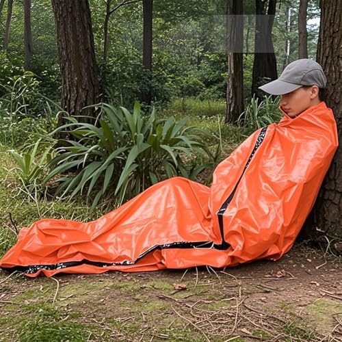 Abri de survie, couverture de randonnée, camping, isolation thermique, sac à dos étanche, équipement de sauvetage portable pour voyage, randonnée, voiture, sac à dos en plein air – Image 4