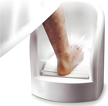 Muslim Foot Washer, Multi-Use Wash Ablution Foot Washer with Inlet/Outlet Pipes Angle Valves, Press Spray Foot Washer,Relieve Aches & Fatigue, Stress Relief