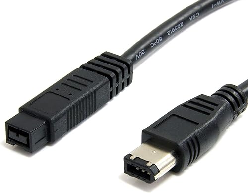 Vista 3 de Tripp Lite FireWire 800 IEEE 1394b Cable de alta velocidad (9 pines/6 pines) de 10 pies (F017-010), color negro
